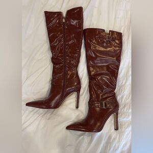 Elegant Brown Knee-High Women's Boots
